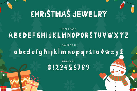 Christmas Jewelry Font Prasetya Letter 