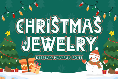 Christmas Jewelry Font Prasetya Letter 