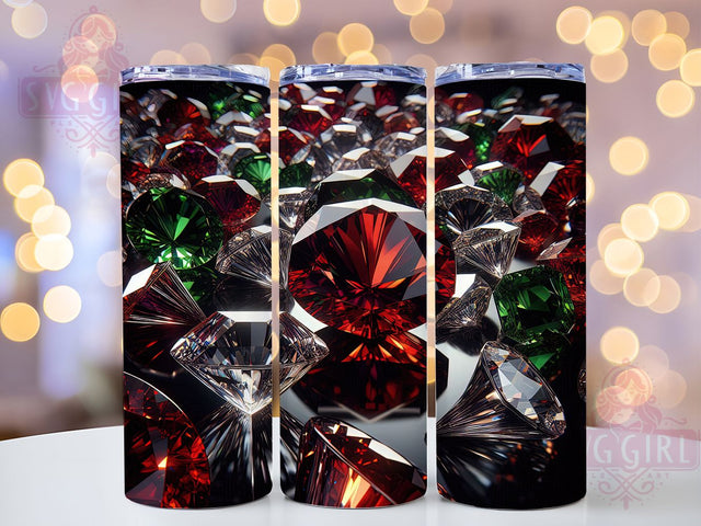 Christmas Jewels Sparkly Tumbler, Festive Gem Wrap, Holiday Jewel Sublimation Design, 20oz Sparkly Christmas Tumbler, Whimsical Holiday Mug, Elegant Jewel Cup, Glittering Christmas Art Sublimation SvggirlplusArt 