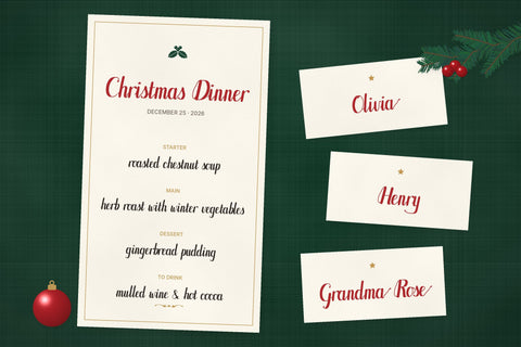Christmas Jollytide - Festive Christmas Brush Script Font Font ampersand 