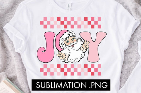 Christmas Joy Pink Santa PNG Sublimation Sublimation Freeling Design House 