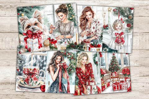Christmas Junk Journal Kit | Holly Jolly Xmas Winter Paper SVG GlamArtZhanna 