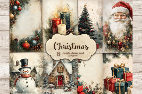 Christmas Junk Journal Pages | Santa Claus Ephemera SVG GlamArtZhanna 