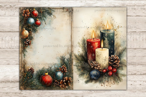 Christmas Junk Journal Pages | Santa Claus Ephemera SVG GlamArtZhanna 