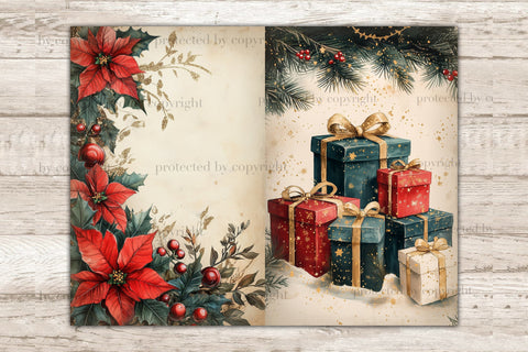 Christmas Junk Journal Pages | Santa Claus Ephemera SVG GlamArtZhanna 