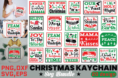 Christmas Key Chain SVG Bundle SVG Angelina750 