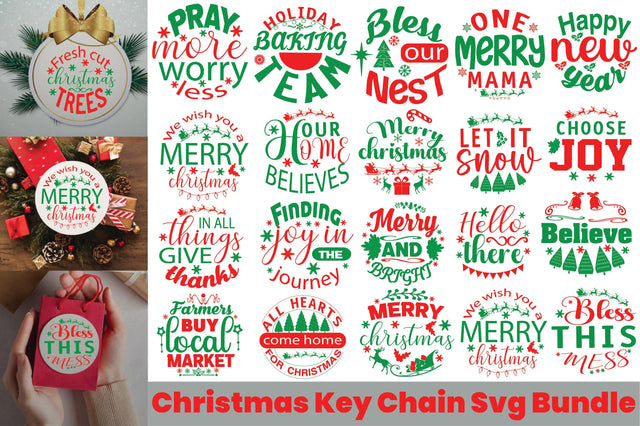 Christmas Key Chain SVG Bundle SVG Angelina750 