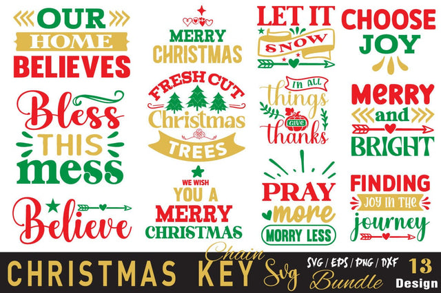 Christmas Key Chain SVG Bundle SVG Angelina750 