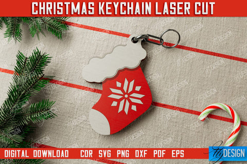 Christmas Keychain Bundle | Keychain Template | Christmas Gift Idea | CNC Files SVG Fly Design 