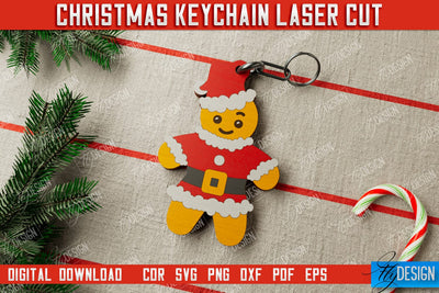 Christmas Keychain | Keychain Template | Christmas Gift Idea | CNC File SVG Fly Design 