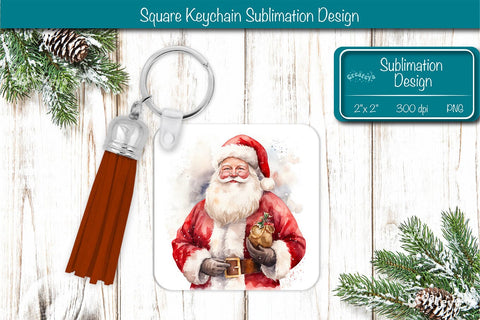 Christmas Keychain PNG Sublimation Christmas Cute Santa PNG Sublimation Createya Design 