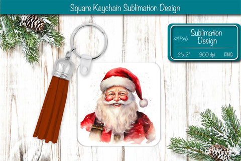 Christmas Keychain PNG Sublimation Christmas Cute Santa PNG Sublimation Createya Design 