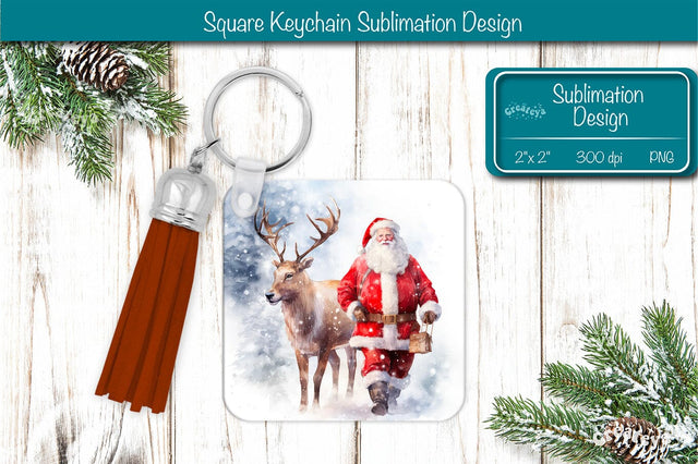 Christmas Keychain PNG Sublimation Christmas Cute Santa PNG Sublimation Createya Design 