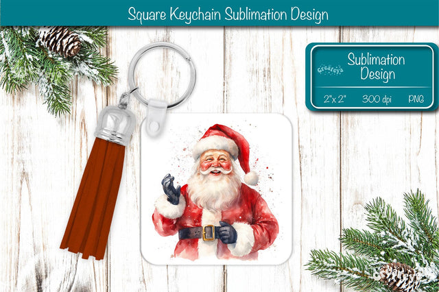 Christmas Keychain PNG Sublimation Christmas Cute Santa PNG Sublimation Createya Design 