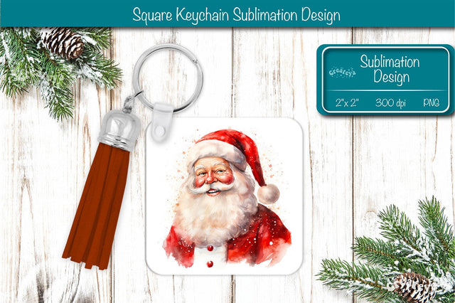 Christmas Keychain PNG Sublimation Christmas Cute Santa PNG Sublimation Createya Design 