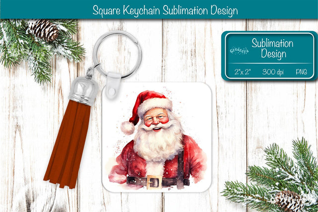Christmas Keychain PNG Sublimation Christmas Cute Santa PNG Sublimation Createya Design 