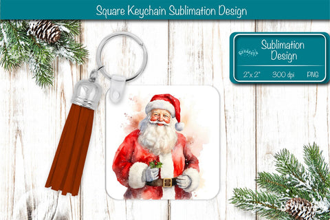 Christmas Keychain PNG Sublimation Christmas Cute Santa PNG Sublimation Createya Design 