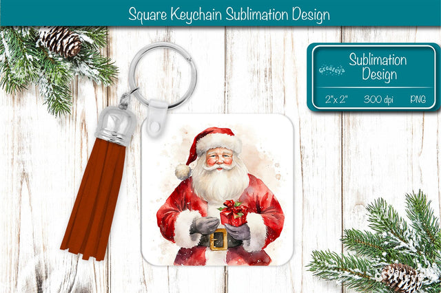 Christmas Keychain PNG Sublimation Christmas Cute Santa PNG Sublimation Createya Design 
