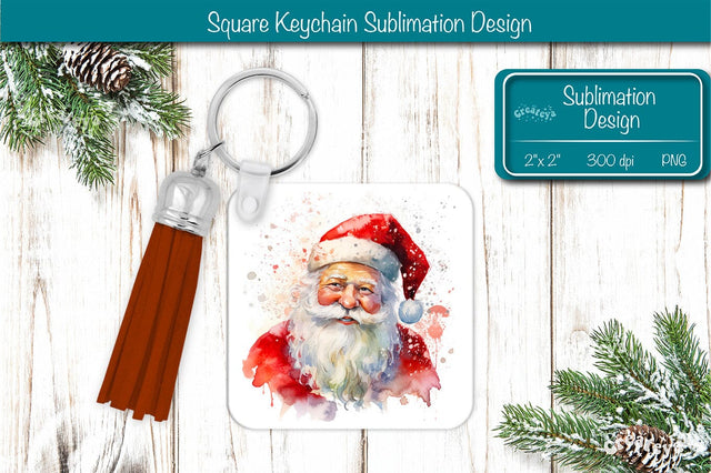 Christmas Keychain PNG Sublimation Christmas Cute Santa PNG Sublimation Createya Design 