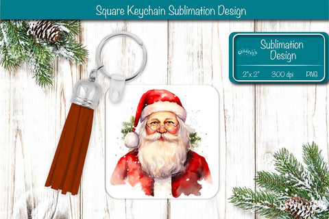 Christmas Keychain PNG Sublimation Christmas Cute Santa PNG Sublimation Createya Design 