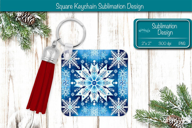 Christmas Keychain PNG Sublimation Christmas Snowflake PNG Sublimation Createya Design 
