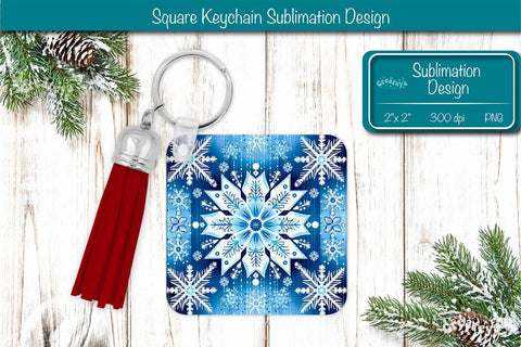 Christmas Keychain PNG Sublimation Christmas Snowflake PNG Sublimation Createya Design 
