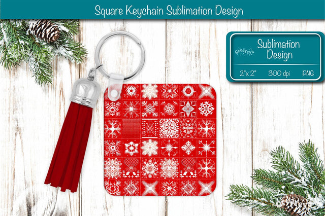 Christmas Keychain PNG Sublimation Christmas Snowflake PNG Sublimation Createya Design 
