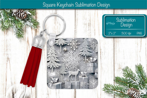 Christmas Keychain PNG Sublimation Christmas Snowflake PNG Sublimation Createya Design 
