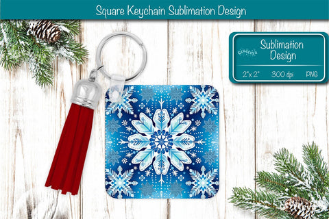 Christmas Keychain PNG Sublimation Christmas Snowflake PNG Sublimation Createya Design 