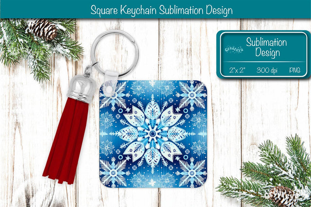 Christmas Keychain PNG Sublimation Christmas Snowflake PNG Sublimation Createya Design 