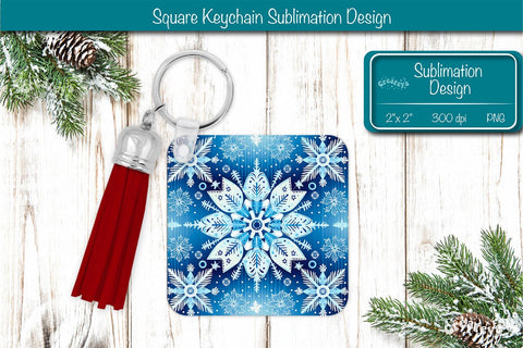 Christmas Keychain PNG Sublimation Christmas Snowflake PNG Sublimation Createya Design 
