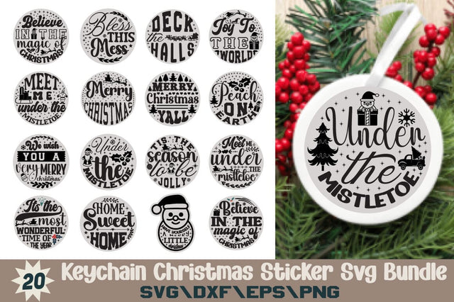 Christmas Keychain sticker SVG Bundle SVG Angelina750 