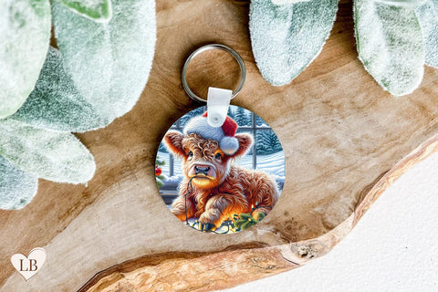 Christmas Keychain Sublimation, Key Ring PNG, Key Fob Design Sublimation BijouBay 