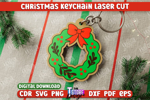 Christmas Keychains Bundle | Keychain Template | Christmas Gift Idea | CNC Files SVG The T Store Design 