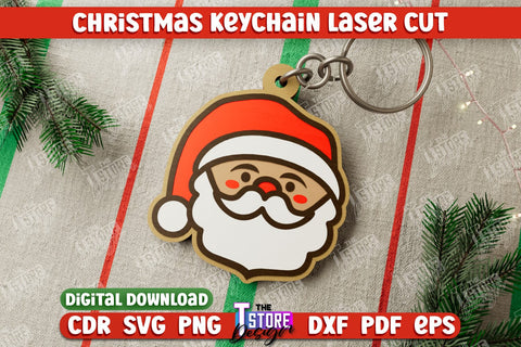 Christmas Keychains Bundle | Keychain Template | Christmas Gift Idea | CNC Files SVG The T Store Design 