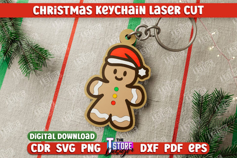 Christmas Keychains Bundle | Keychain Template | Christmas Gift Idea | CNC Files SVG The T Store Design 