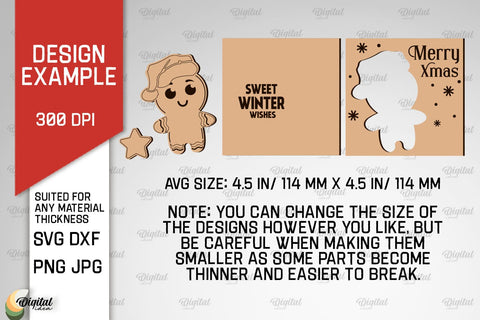 Christmas Kids Cards LaserCut Bundle. Xmas Greeting Card SVG SVG Evgenyia Guschina 