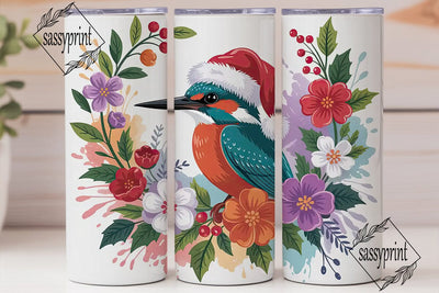 Christmas Kingfisher 20oz Tumbler Wrap Sublimation sassyprint 