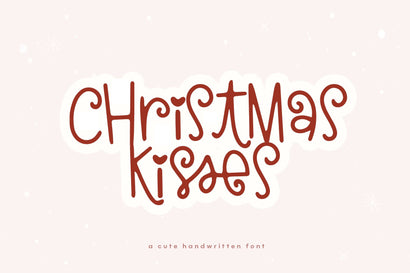 Christmas Kisses - Cute Holiday Font Font KA Designs 