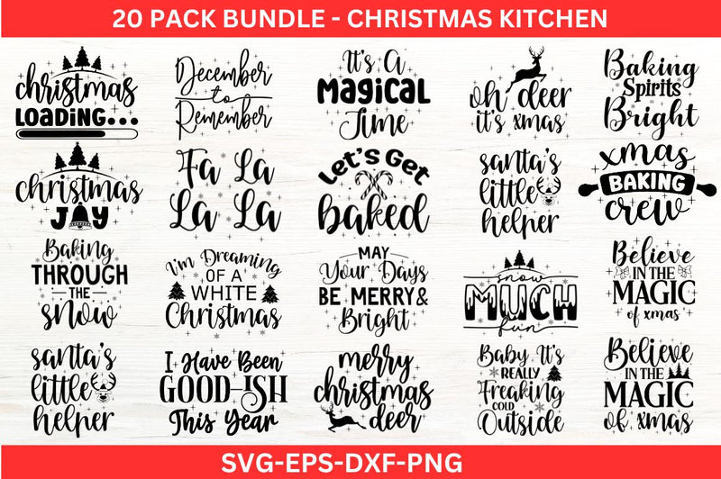 Christmas Kitchen Svg Bundle Design SVG Designangry 