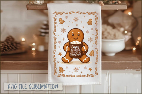 Christmas Kitchen Towel PNG Bundle Sublimation Shetara Begum 