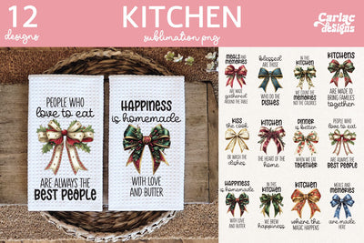 Christmas Kitchen Towel Sublimation Bundle Sublimation Carla C Designs 