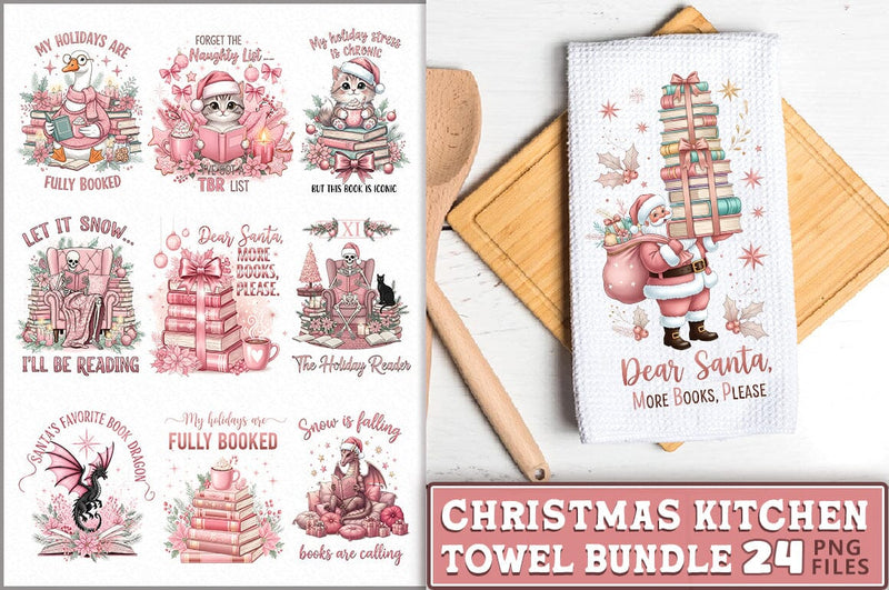 Christmas Kitchen Towel Sublimation Bundle Sublimation Shetara Begum 