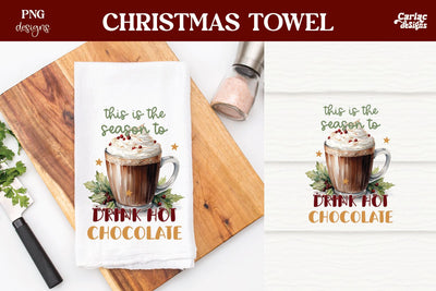 Christmas Kitchen Towel Sublimation Sublimation Carla C Designs 