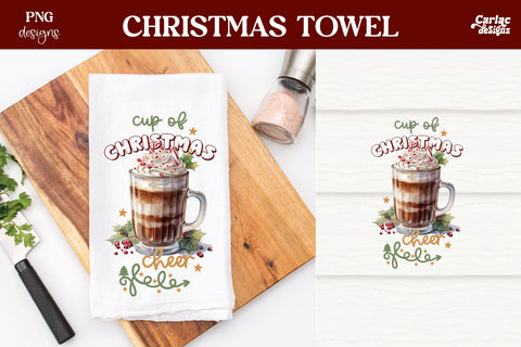 Christmas Kitchen Towel Sublimation Sublimation Carla C Designs 