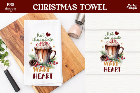 Christmas Kitchen Towel Sublimation Sublimation Carla C Designs 