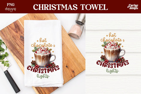 Christmas Kitchen Towel Sublimation Sublimation Carla C Designs 