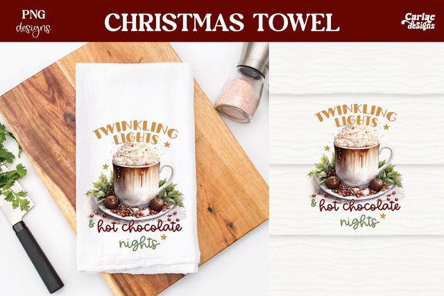 Christmas Kitchen Towel Sublimation Sublimation Carla C Designs 