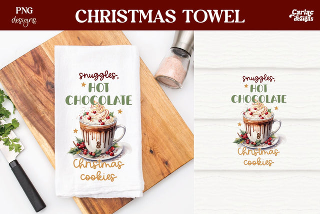Christmas Kitchen Towel Sublimation Sublimation Carla C Designs 