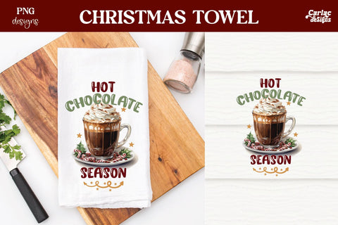 Christmas Kitchen Towel Sublimation Sublimation Carla C Designs 